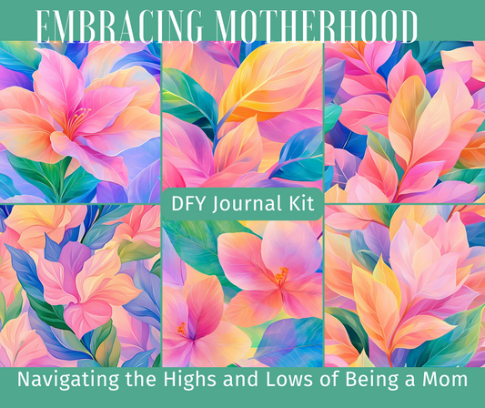 Embracing Motherhood DFY Journal Kit | Editable Canva Template & License