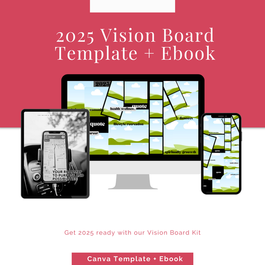 2025 Vision Board Template + Ebook