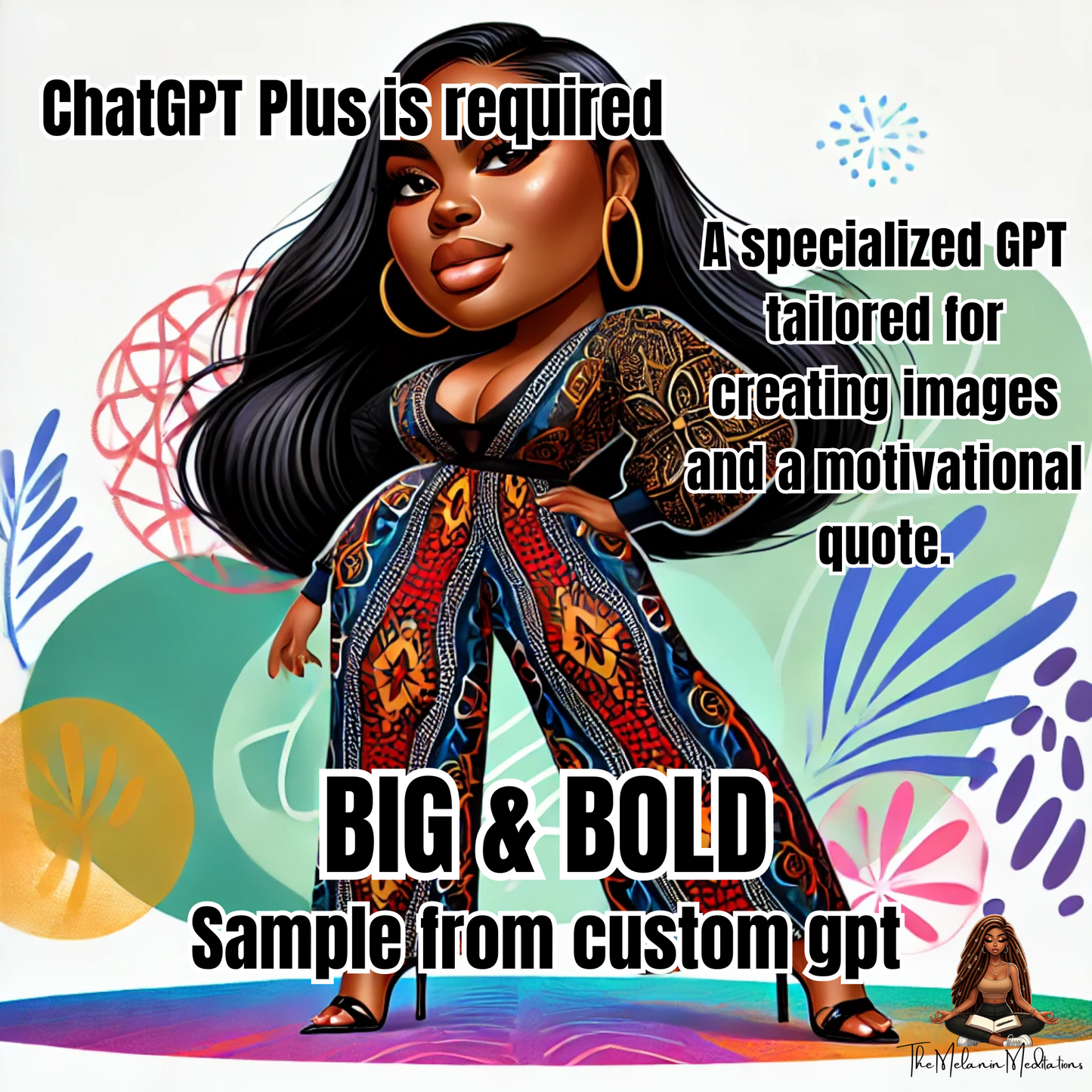 Big & Bold Custom DALL-E GPT | ai Art | Prompt Generated Art | Chat GPT Paid Version Required-