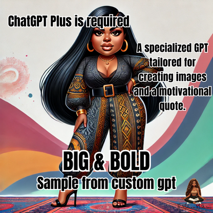 Big & Bold Custom DALL-E GPT | ai Art | Prompt Generated Art | Chat GPT Paid Version Required-