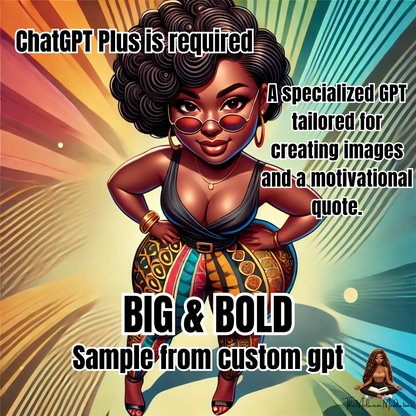 Big & Bold Custom DALL-E GPT | ai Art | Prompt Generated Art | Chat GPT Paid Version Required-