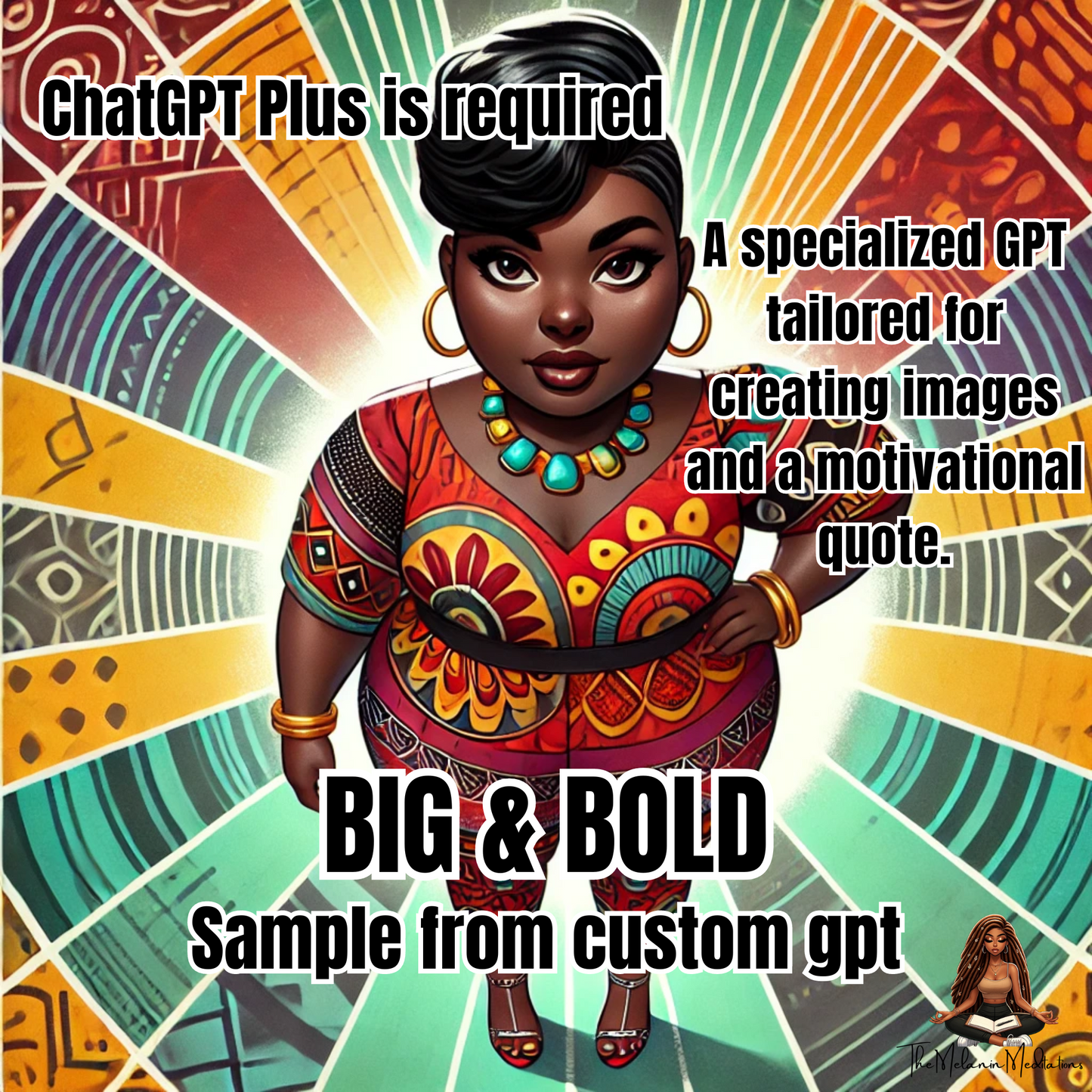 Big & Bold Custom DALL-E GPT | ai Art | Prompt Generated Art | Chat GPT Paid Version Required-