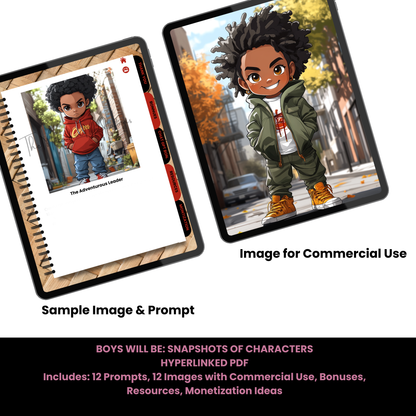 Boys Will Be-Midjourney Style Reference Ai Art Prompt Guide | 12 Prompts | 12 COMMERCIAL USE IMAGES | Customizable Prompts