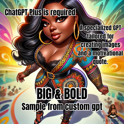 Big & Bold Custom DALL-E GPT | ai Art | Prompt Generated Art | Chat GPT Paid Version Required-