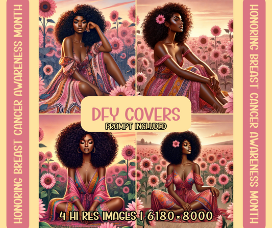 Pink Sunflowers DFY Journal Covers - PNG Files for DIY Notebooks